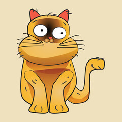 Cute Cat Cartoon Vector Illustration