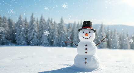 Winter's Gentle Grin AI Generated