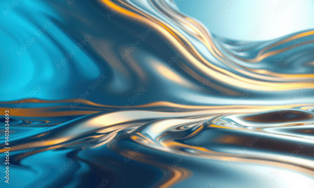 Aufkleber mesmerizing abstract representation of fluid dynamics, showcasing smooth waves in shades of blue and
