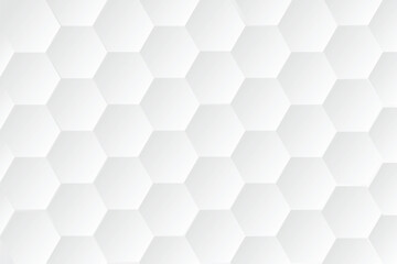 White hexagon shape background template 