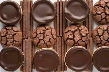 A photo of homemade cookies with chocolate glazes
