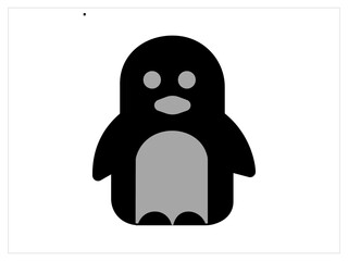 penguin vector, icon vector illustration, penguin silhouette of a penguin isolated on a white background vector, penguins on the beach vector illustration.