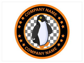Vector logo illustration penguin design template. vector graphics illustration of a penguin in export logo style. perfect for game team or product logo. penguin logo design vector inspiration.