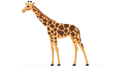Obraz premium Giraffe standing side view photo