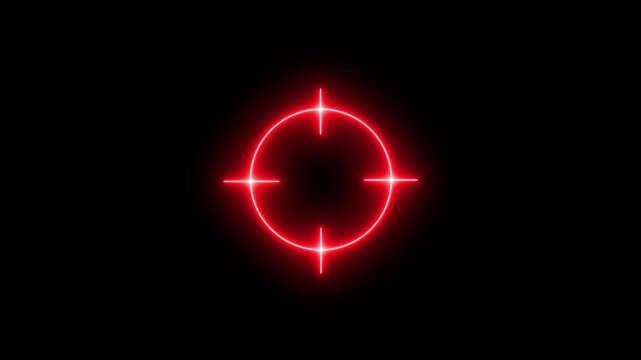 Target, focus, indicator icon. sniper gun goal target symbol icon . Technology radar display with target in sight in center icon animation.