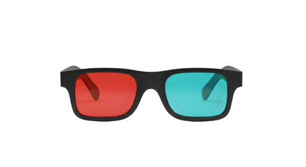 Black Frame 3D Glasses with Red and Cyan Lenses