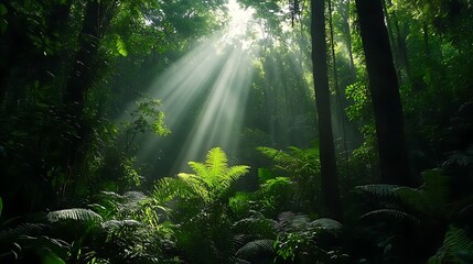 Obraz premium Green paradise forest path pictures