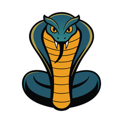 Fototapeta premium Cobra snake illustration with a stylized design