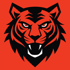 Tiger Head Vector Silhouette bold and fierce tiger head silhouette with sharp