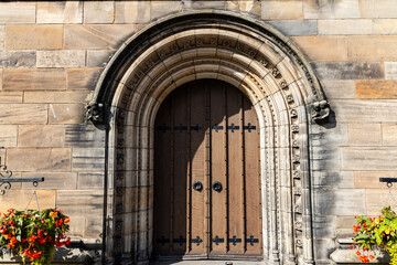 The ruins of St Andrews Cathedral overlook the sea, surrounded by ancient tombs and old stone...