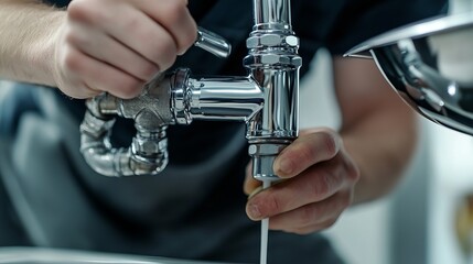 Plumber installing a sink. Featuring plumbing installation and home improvement
