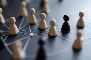 Abstract representation of social media connections illustrating networking and interaction dynamics