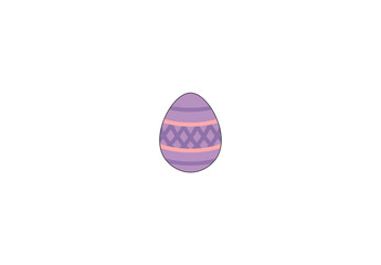 Vector illustration of Easter egg with patterns on isolated background