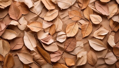recycle paper texture from natural leaf scraps crumpled brown paper texture background
