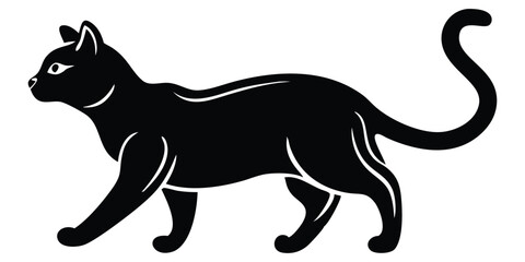 black cat vector illustration