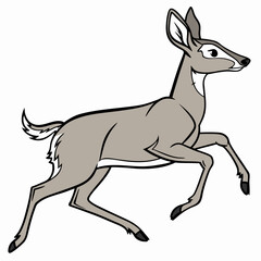 Fototapeta premium deer-running-vector
