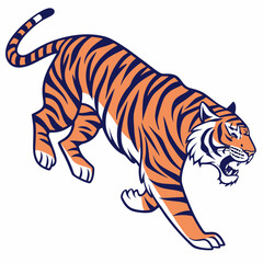 Obraz premium tiger-running-vector