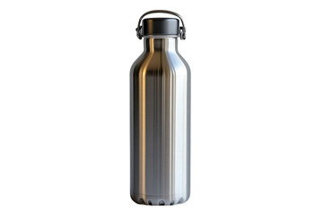 Sleek Stainless Steel Water Bottle perfect for hydration on the go minimalist design against black