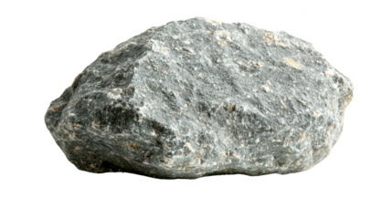 Studio shot showcasing a detailed grey sedimentary rock with a black background