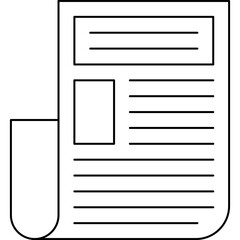 Press Release icon single vector illustration