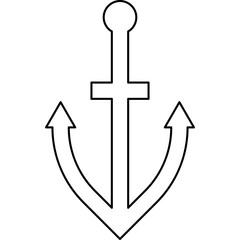 Anchor icon single vector illustration