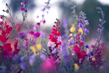 Naklejka premium bouquet of flowers with a stunning close-up shot.