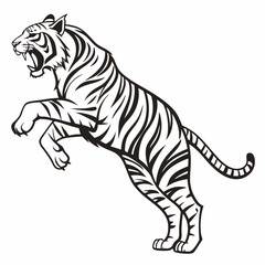  tiger-running-vector