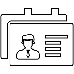 Obraz premium Card, id, identification icon