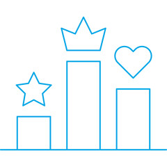 Ranking Factor icon single vector illustration
