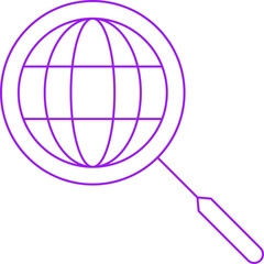 Global Search single vector illustration icon
