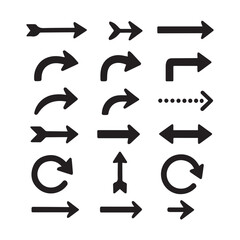 arrow vector silhouette set. arrow collection - vector silhouette
