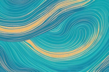 Retro grainy gradient background noise texture effect summer poster design seamless colors teal abstract wave pattern