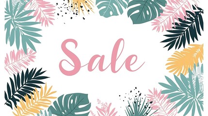 Obraz premium Tropical Sale Banner