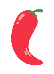 Chili pepper vector illustration. White background