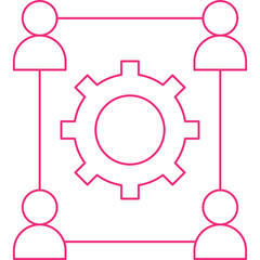 Team Support icon single vector illustration