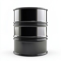 Black metal oil barrel