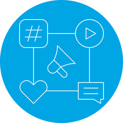 Social Media Campaign icon single vector illustration