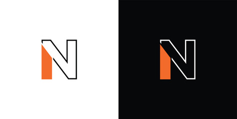 initial N logo design. vector illustration