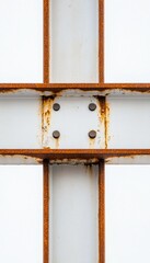 Metal beam surface coated with industrial primer, ideal for construction or manufacturing visuals.