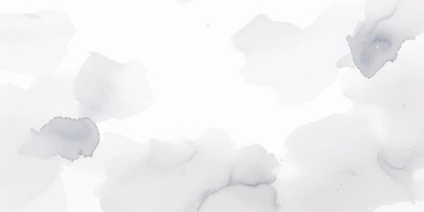 Abstract Cloudy Texture in Gray and White with Gentle Watercolor Transitions, Delicate Watercolor Background with White Paper Texture and Cloud-Like Patterns