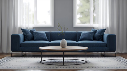 a 3d rendering of a living room interior