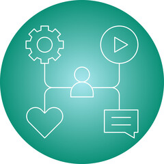 Related Content icon single vector illustration