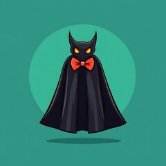 Obraz premium Floating vampire cape with bow tie