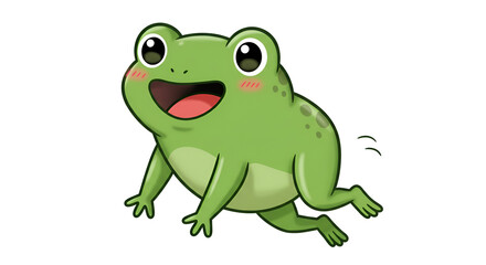 Happy Frog Jumping – No Background