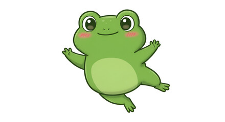 Obraz premium Happy Frog Jumping – No Background