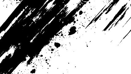 Abstract grunge texture of black paint. A layer for use in design. Vector brush grunge texture Rough Black Scratches splatter grunge distressed white transparent background