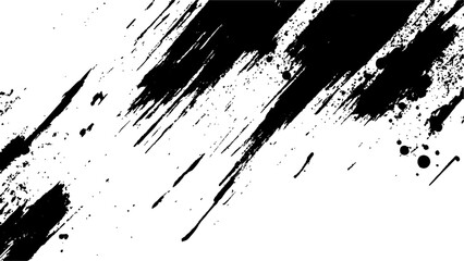 Abstract grunge texture of black paint. A layer for use in design. Vector brush grunge texture Rough Black Scratches splatter grunge distressed white transparent background