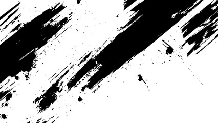 Abstract grunge texture of black paint. A layer for use in design. Vector brush grunge texture Rough Black Scratches splatter grunge distressed white transparent background