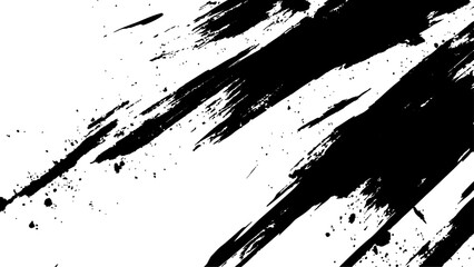 Abstract grunge texture of black paint. A layer for use in design. Vector brush grunge texture Rough Black Scratches splatter grunge distressed white transparent background