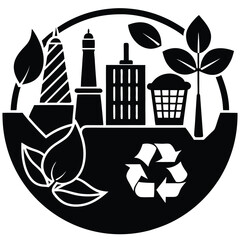 vector illustration of a recycling symbol